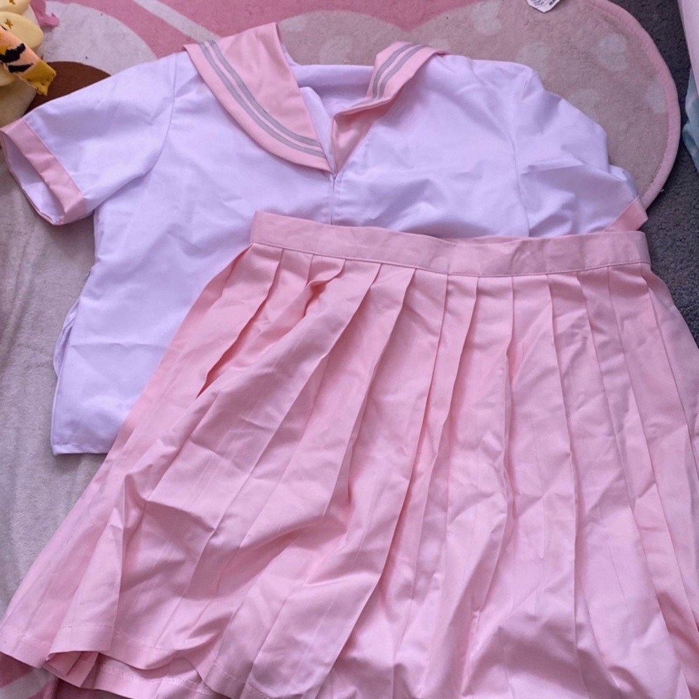 Pink Japanese sailor uniform